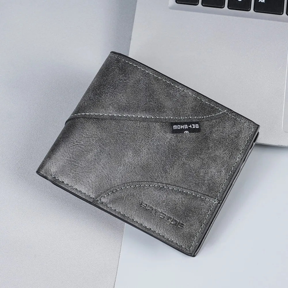 Casual PU Leather Men's Wallet Multi-functional Large Capacity Business Wallet Classic Luxury Short Card Bag Business
