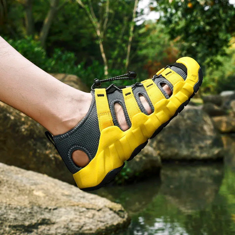 Summer Men Sandals Beach Trekking Hiking Casual Slippers Soft Fishing Outdoor Climbing Mesh Classic Roman Fashion Comfortable