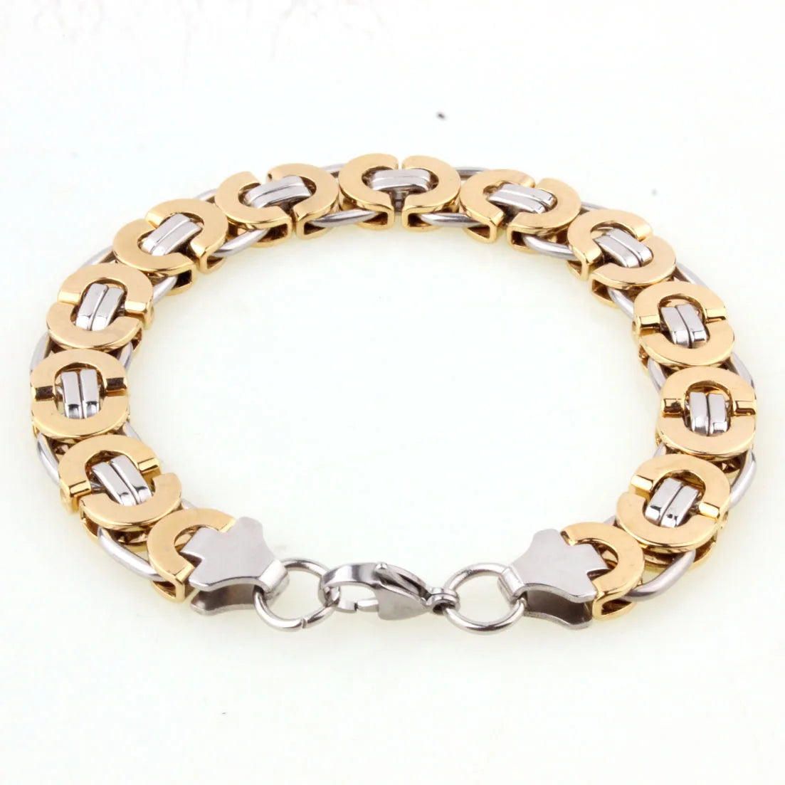 Factory Price! Fashion Men Bracelets Jewelry Punk Retro Byzantine Style Stainless Steel Bracelet Chains&Links Cool Party Gift