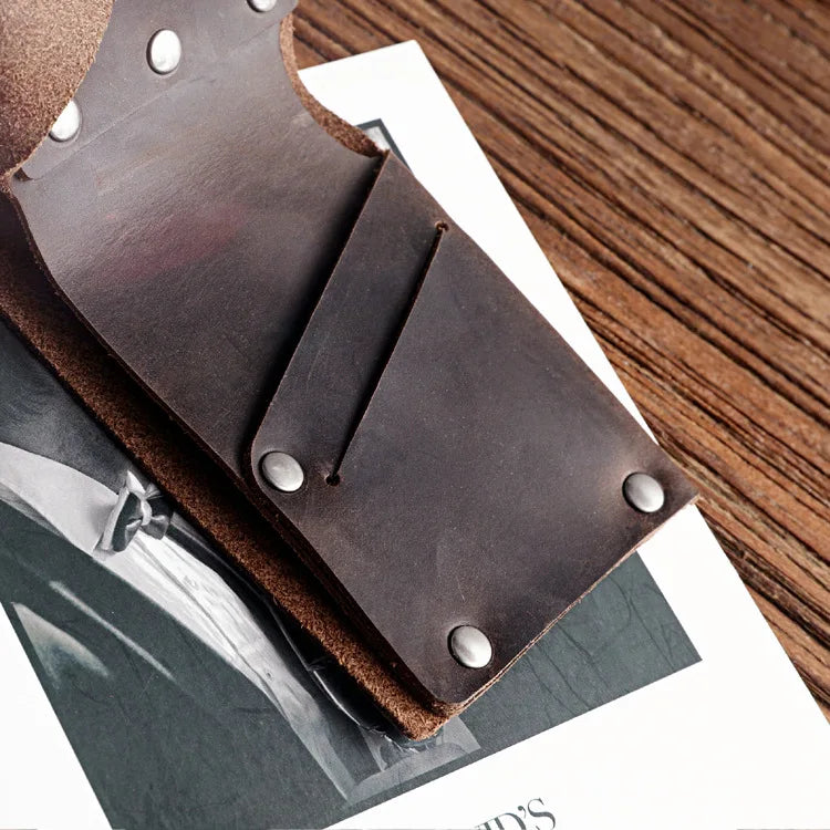 Vintage Genuine Leather Wallet for Men Handmade Card Holder Coin Pocket Purse Money Clip