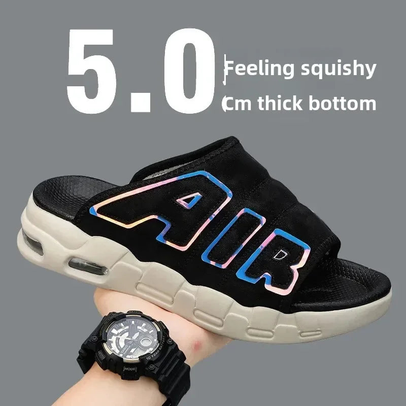 Men's Slippers Air Cushion Design Sandals Summer New PVC Soft Non-slip Men's Sports Slippers for Men Flip Flops Sandalias Hombre