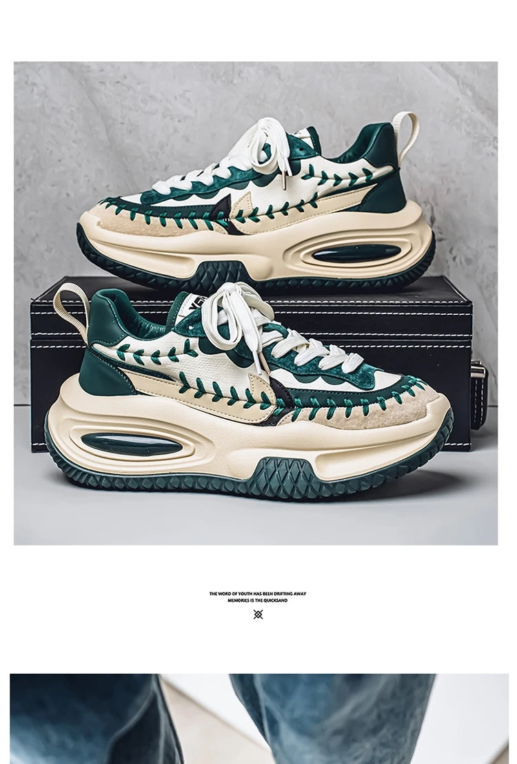 Trendy Men Sneakers Luxury Chunky Casual Sneakers For Man Height Increasing Dad Shoes Breathable Sports Shoes Male Sneakers