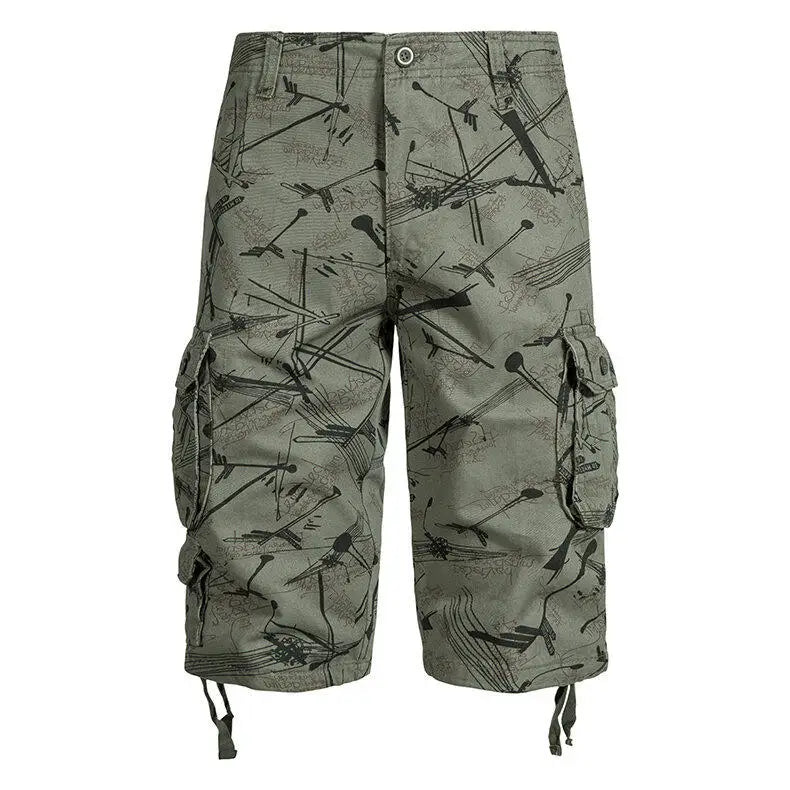 Men's Workwear Shorts 2025 Summer New Fashion Versatile Casual Loose Shorts Outdoor Sports Beach Multi Pocket Shorts Size 29-44