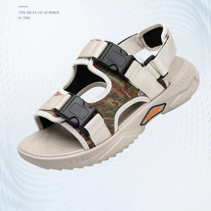 Hot Sale Men Sandals Outdoor Thick Bottom Non-Slip Sports Casual Sandals for Men Summer Wear-resistant Mens Slippers New Fashion