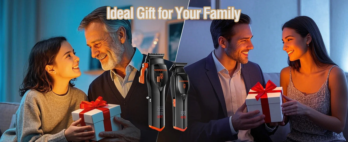 MAXGROOM Professional Hair Clippers&Trimmers Set for Men Premium Home Haircut Kit Cordless Hair Cutting Clippers and Trimmer Set
