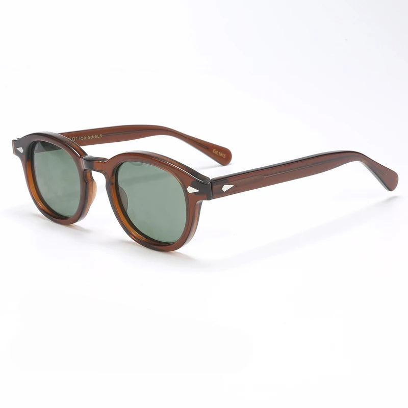 Men's Sunglasses Woman Johnny Depp Polarized Sun Glasses Acetate Frame Luxury Brand Vintage Driver's Shade