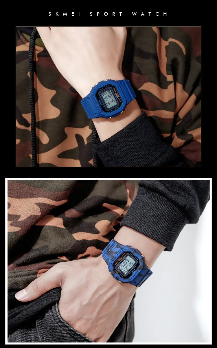 SKMEI 1628 Outdoor Military Digital Men Watches Retro Sport Waterproof Mens Electronic Male Wristwatches Clock 1988 reloj hombre
