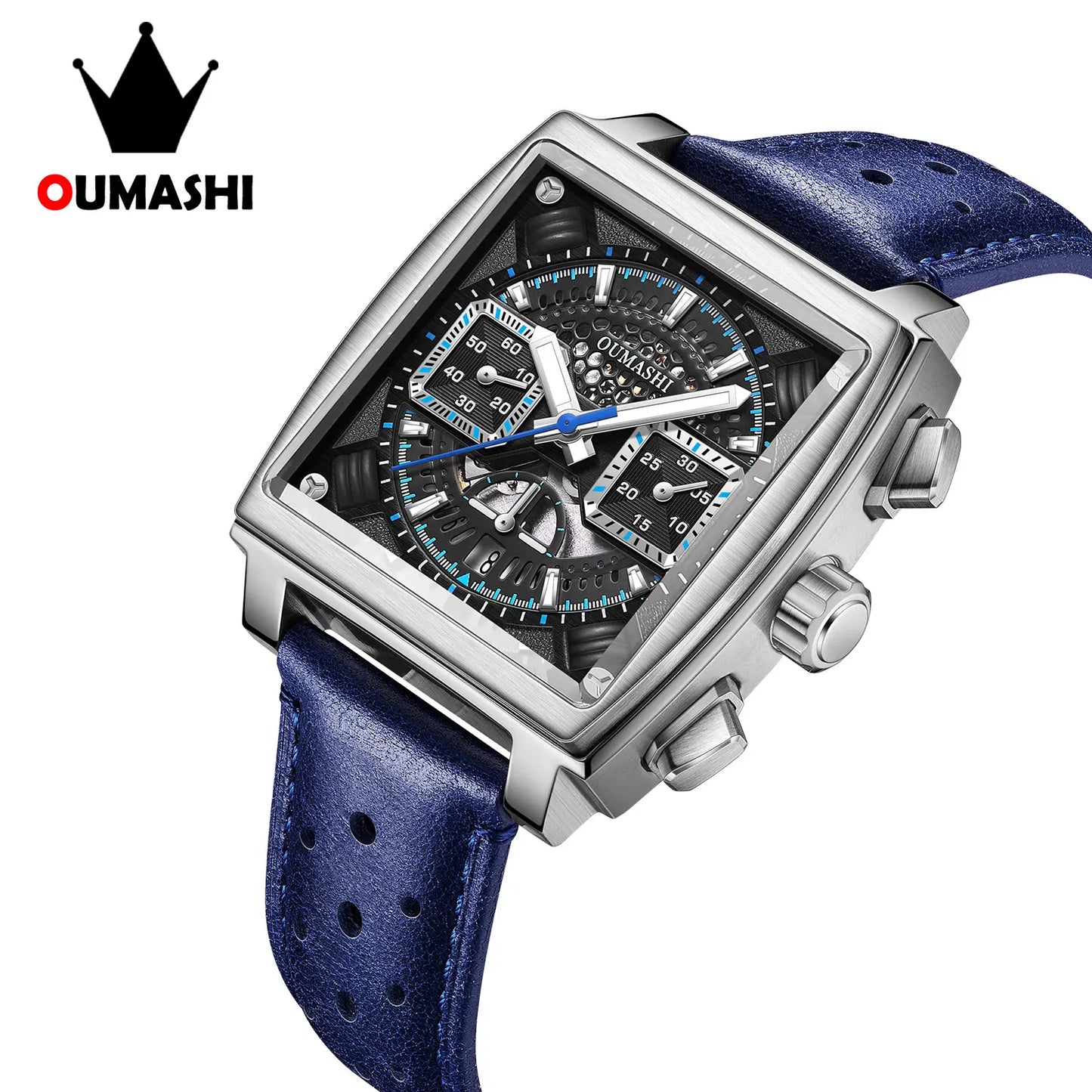 Luxury Automatic Watches for Men ETA7750 Chronograph Mechanical Style Dial Luminous Waterproof Leather strap Custom Men's Watch