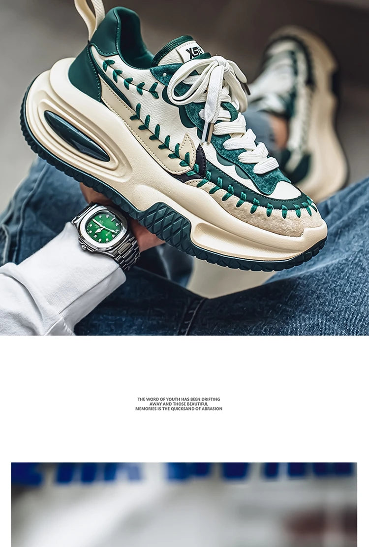 Trendy Men Sneakers Luxury Chunky Casual Sneakers For Man Height Increasing Dad Shoes Breathable Sports Shoes Male Sneakers