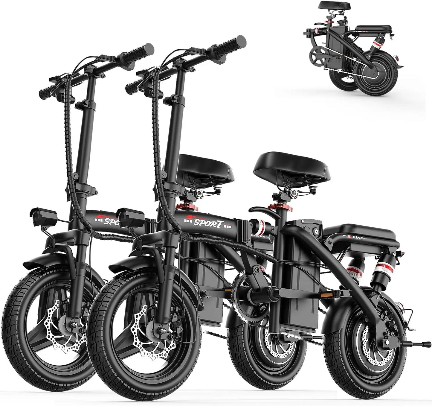 Electric Bike for Adults Teens, 800/1200W Peak Folding Ebike, 22/25MPH & 30/45 Miles Range, Dual Suspension & Dual, Customized