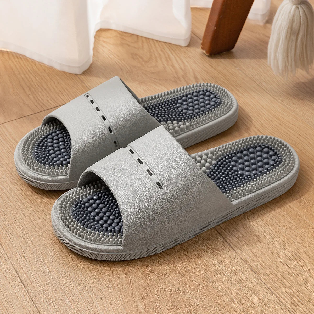 Home Slippers Men Women Massage Slides Summer Beach Sandals Casual Flip Flops Indoor Outdoor Shoes Bedroom Bathroom Flats