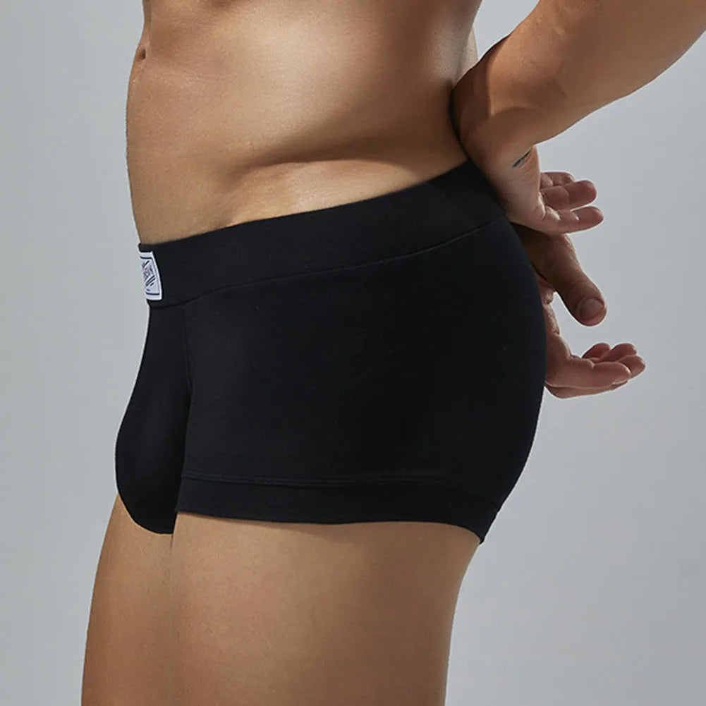 Men Sexy Underwear Boxer Briefs Comfortable Breathable Low Rise Intimates Hot Stretch Male Boxershorts Teenage Underpants