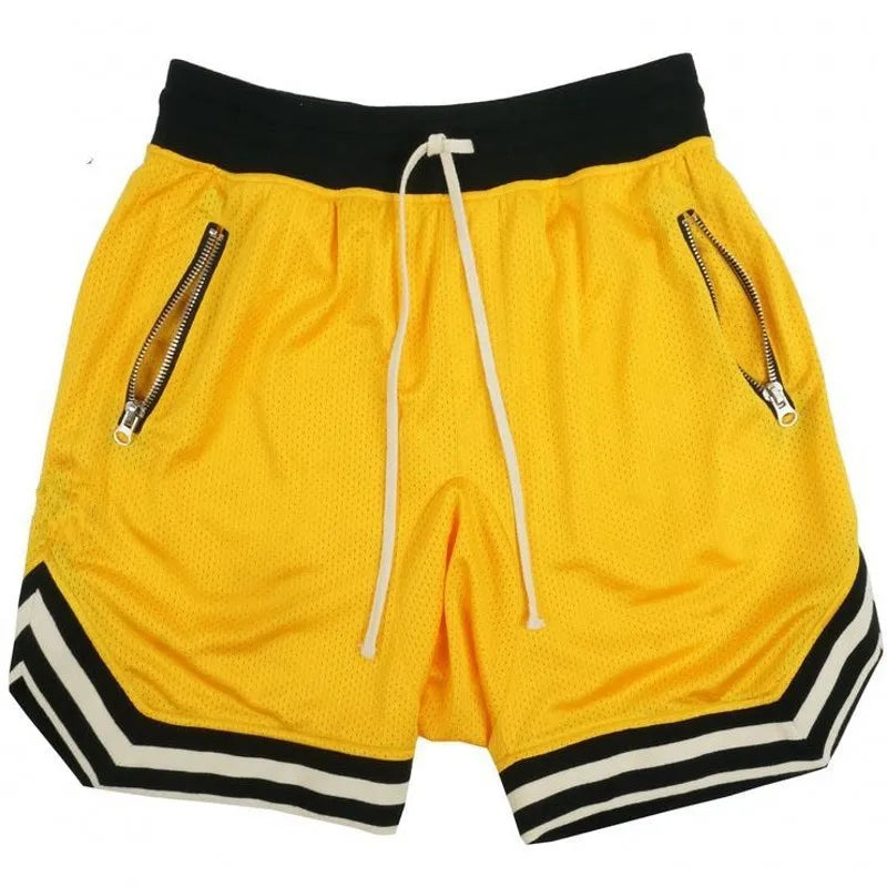 Mens Fire Red Shorts Casual Basketball Shorts Gym Fitness Short Joggers Shorts Workout Bodybuilding Breathable Board Shorts Male