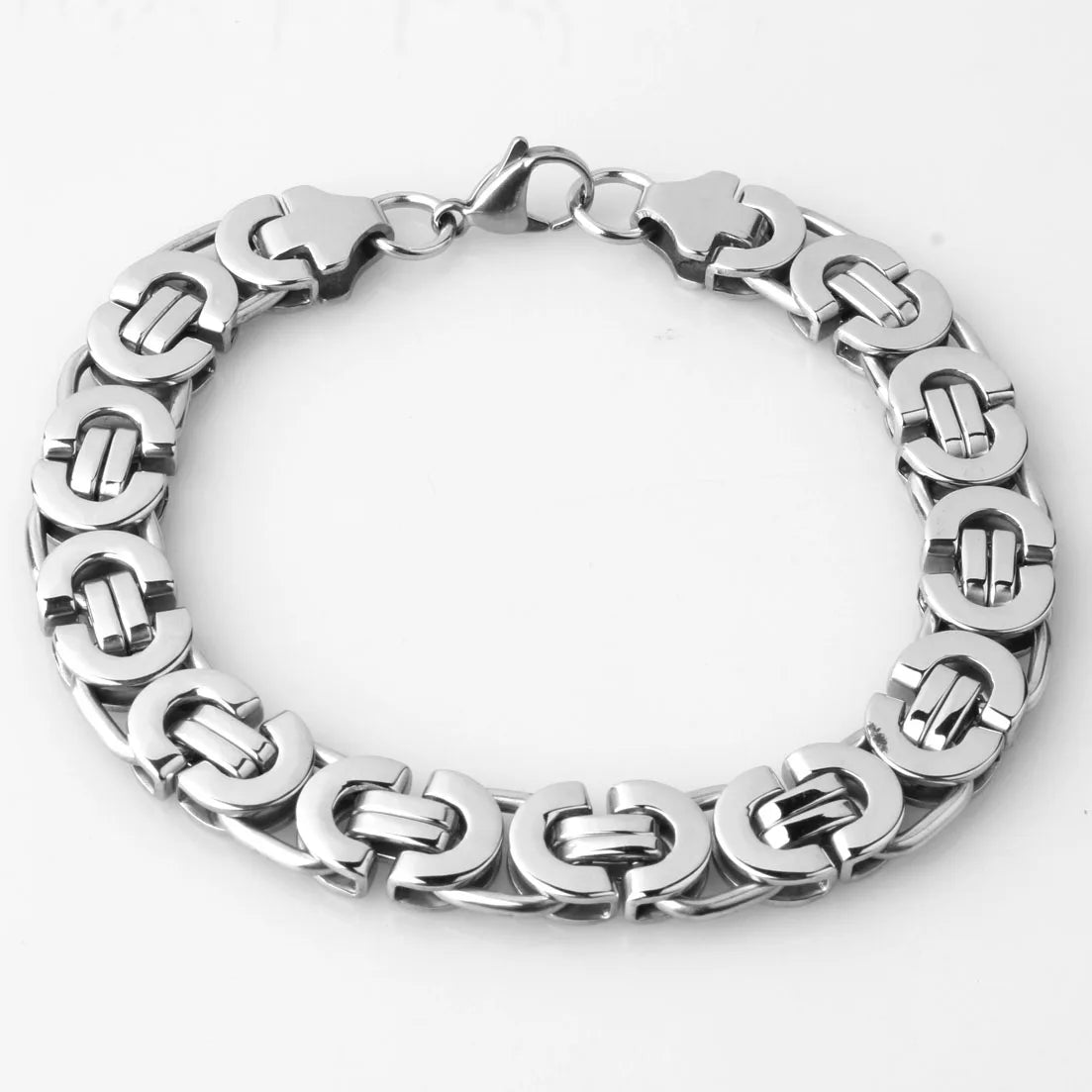 Factory Price! Fashion Men Bracelets Jewelry Punk Retro Byzantine Style Stainless Steel Bracelet Chains&Links Cool Party Gift