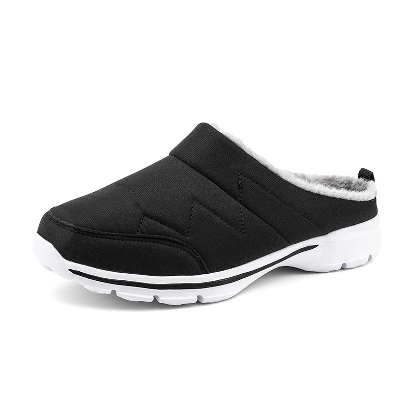 Men Slippers Winter Warm Plush Home Indoor Couple Slippers WaterProof Soft Comfort Winter Shoes Men Footwear Large Size 36-46