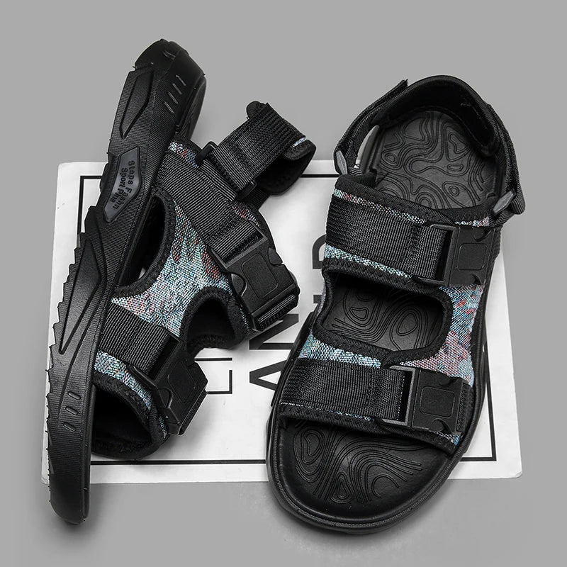 Hot Sale Men Sandals Outdoor Thick Bottom Non-Slip Sports Casual Sandals for Men Summer Wear-resistant Mens Slippers New Fashion