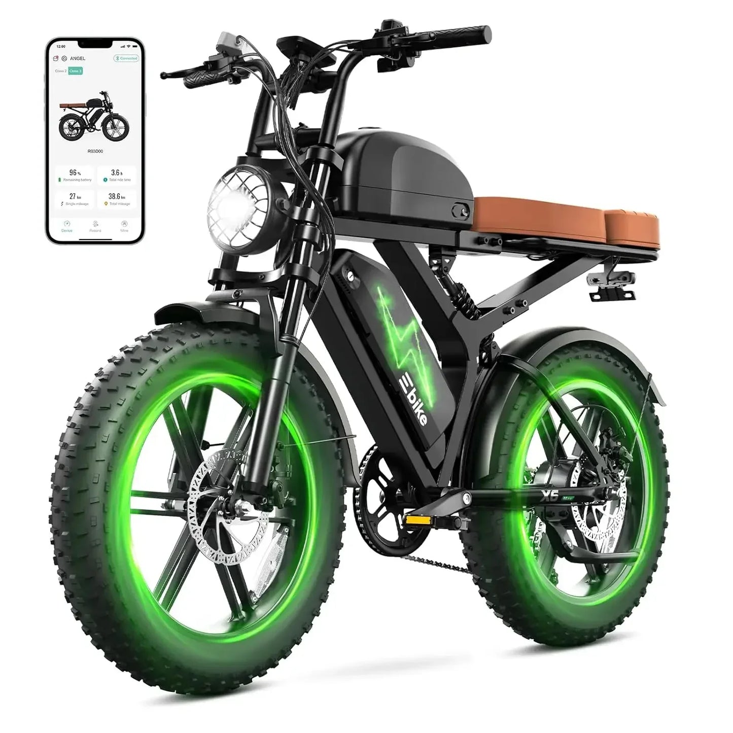 SISIAGD Electric Bike for Adults,1500W Peak Ebike,48V 15/ 30AH Waterproof Removable Battery,60-100 Miles,7 Speed,30, Customized