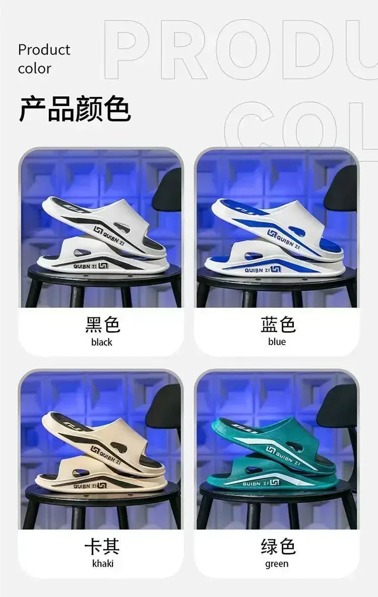 Slippers for men, outdoor, indoor, anti slip, cool, summer, non smelly feet, PVC home shoes, anti odor, bathroom, silent