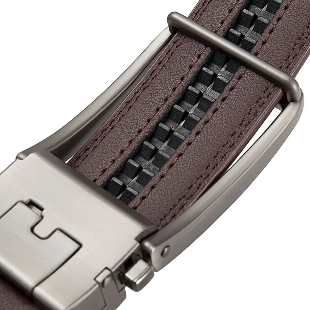 Click Belts for Men Luxury Brand Designer Fashion Automatic Buckle Genuine Leather Men's Jeans High Quality Waist Male Strap