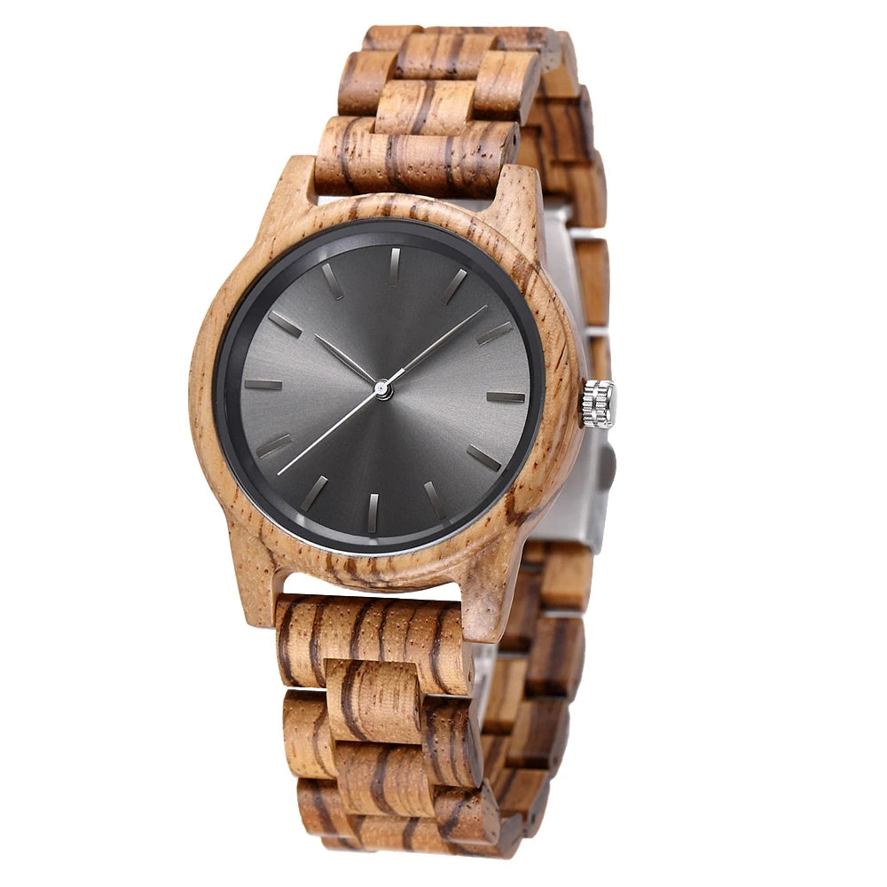 Watches Wooden Watches Men's Handmade Vintage New Wooden Quartz Watches with Stylish Natural Wooden Watches Uniquely Customized