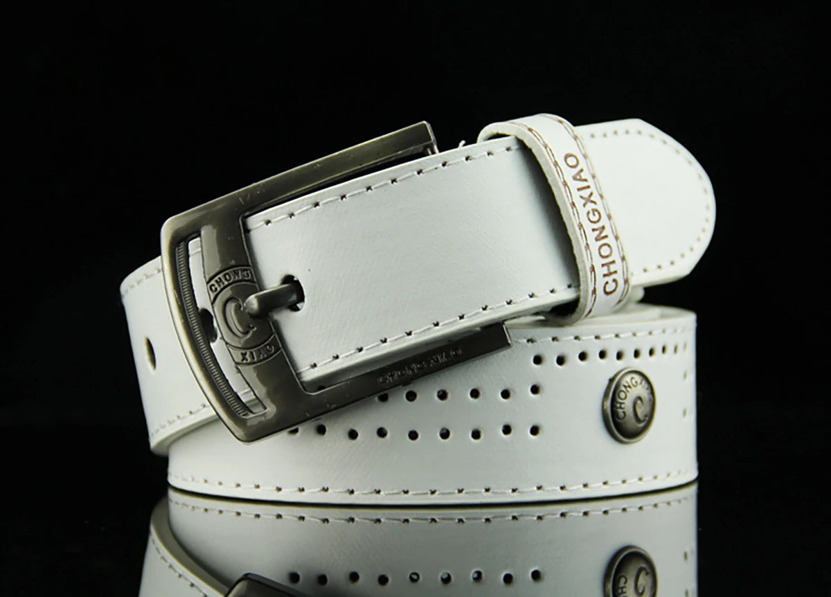 Men's Belt PU Alloy Square Buckle Business Belts Winter Pants Waistband Belts For Men Jean