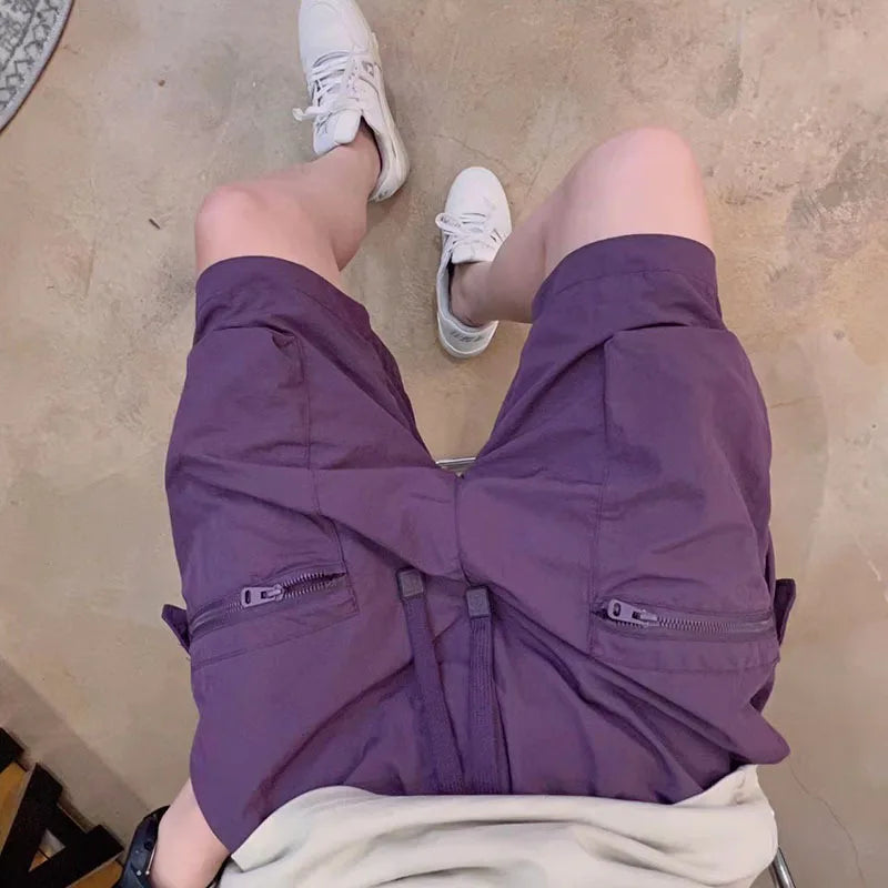 Men's Summer Casual Shorts Men Lightweight Cargo Shorts Multi-pocket Quick Dry Outdoor Hiking Overalls Male Short Pants