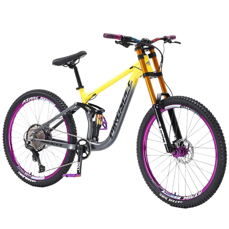 Manufacturer 26/27.5 inch downhill mountain bike aluminum alloy soft tail oil brake shock absorber mountain bicycle