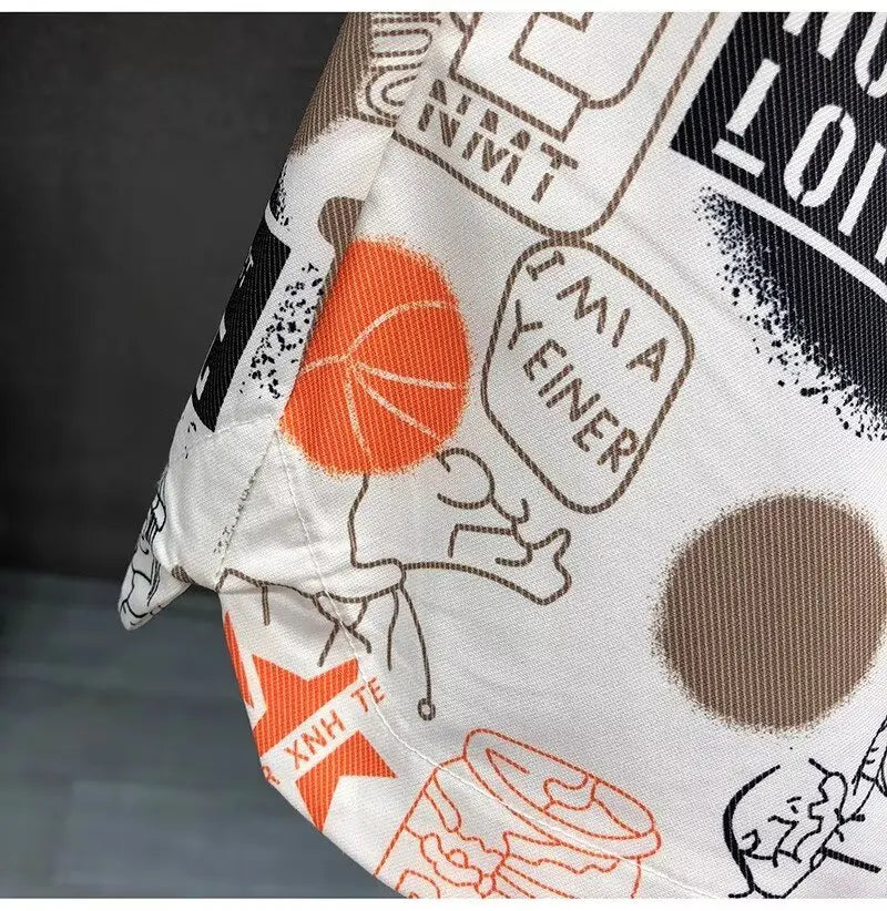 Hip Hop Men's Sports Shorts Summer Fashion White Short Pants Harajuku High Street Men's Clothing Casual Shorts Streetwear 2024