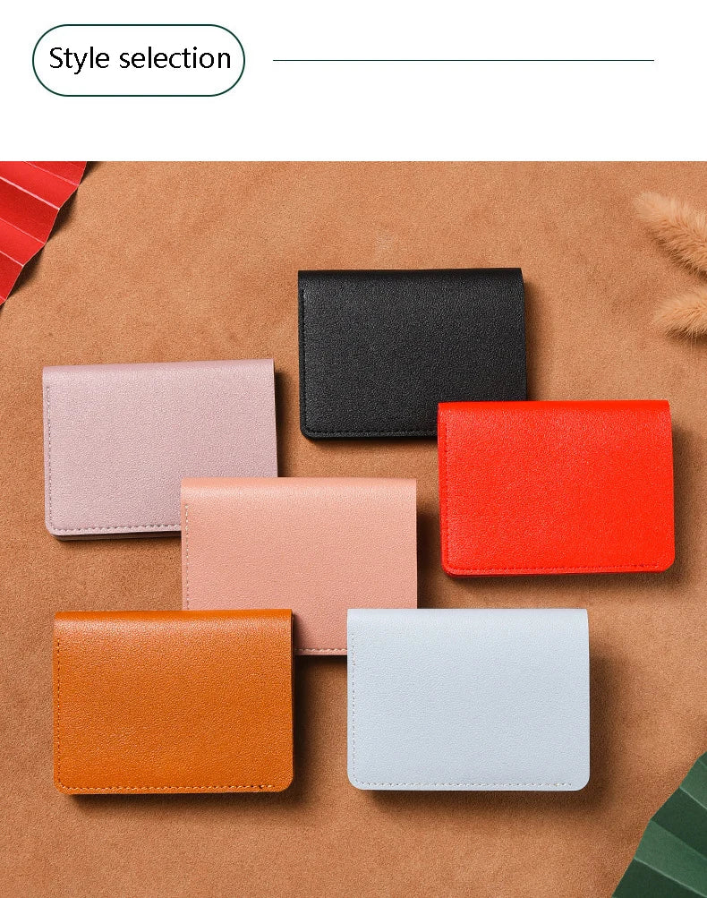 Classic Designer PU Leather Small Wallet for Men Short Simple Women's Purse Fashion Ultra Thin Credit Card Bag Coin Purse