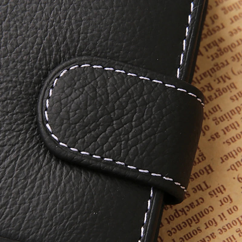 Genuine Leather Men Wallets Cow Leather Solid Sample Style Zipper Purse Man Card Horders Famous Brand High Quality Male Wallet