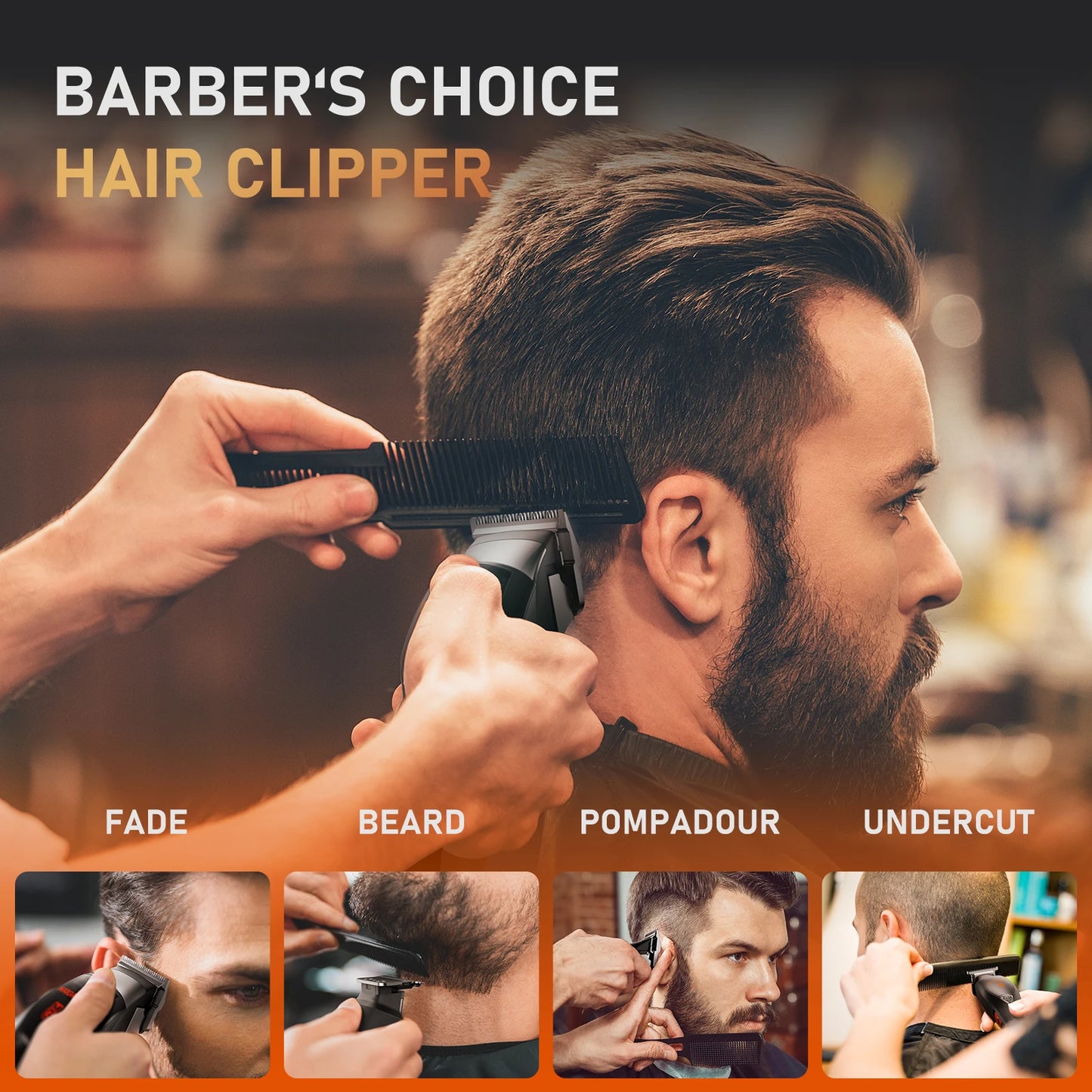 MAXGROOM Professional Hair Clippers&Trimmers Set for Men Premium Home Haircut Kit Cordless Hair Cutting Clippers and Trimmer Set