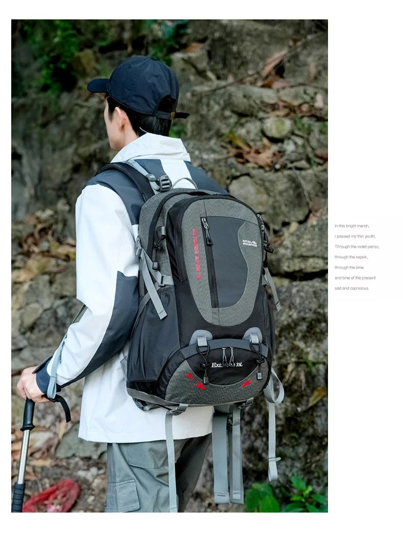 35L Hiking Backpack for Men Women Trekking Climbing Backpacks with Backplane Sports Bag Travel Luggage Bag