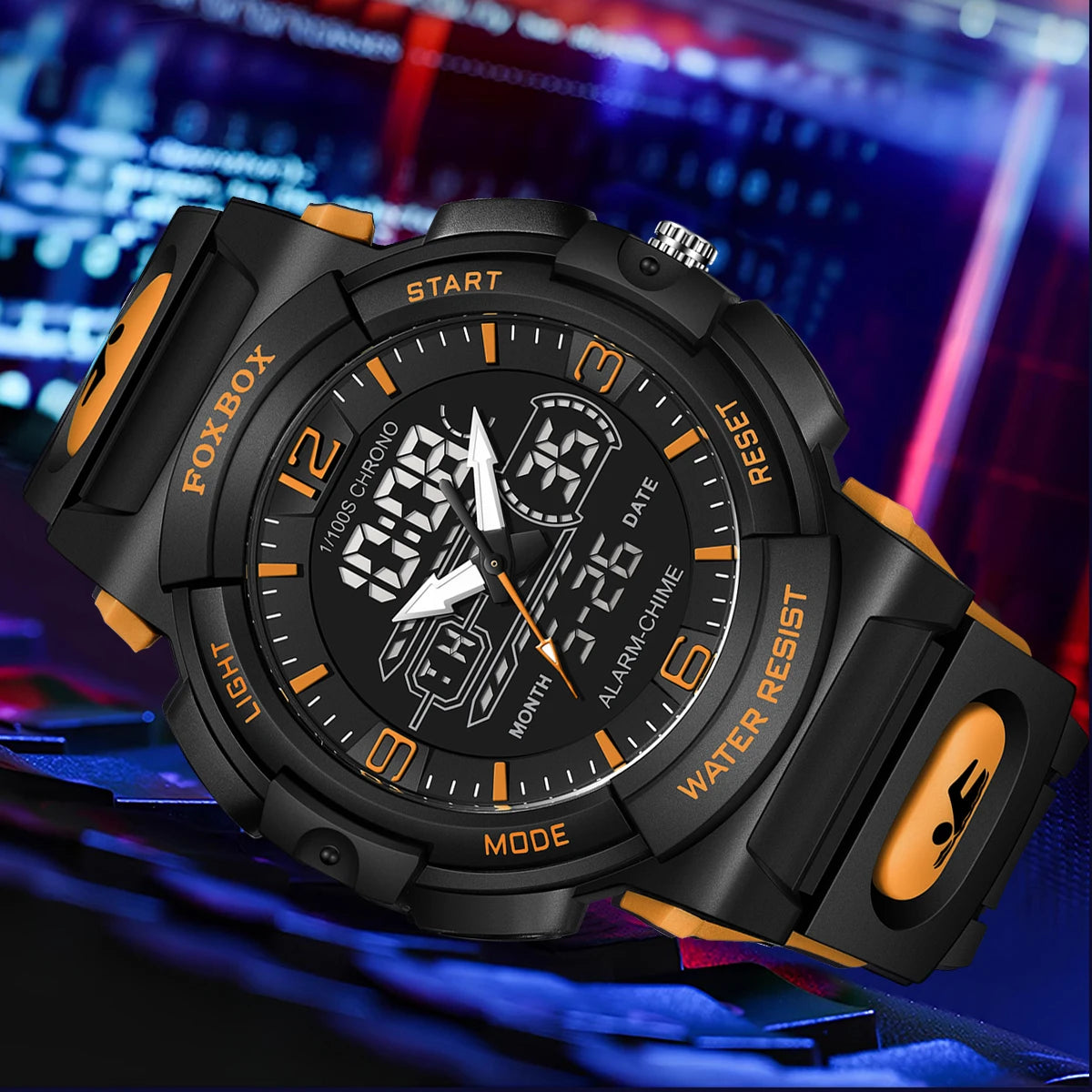 LIGE New Watches For Men 50M Waterproof Clock Alarm reloj hombre LCD Dual Display Wristwatch Quartz Military Sports Mens Watches
