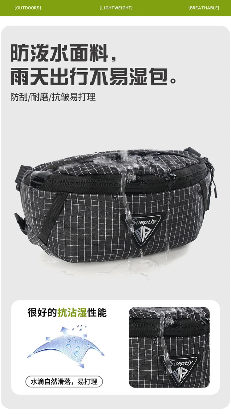 Outdoor hiking backpack - Large capacity, lightweight, expandable chest bag. Suitable for both men and women. Includes hiking eq