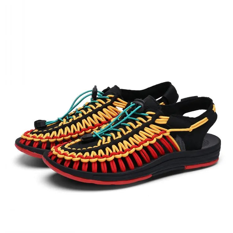 Fashion Designer Summer Handmade Weave Sandals for Men Outdoor Mens Wading Casual Shoes Women Trekking Slippers Beach Sneakers