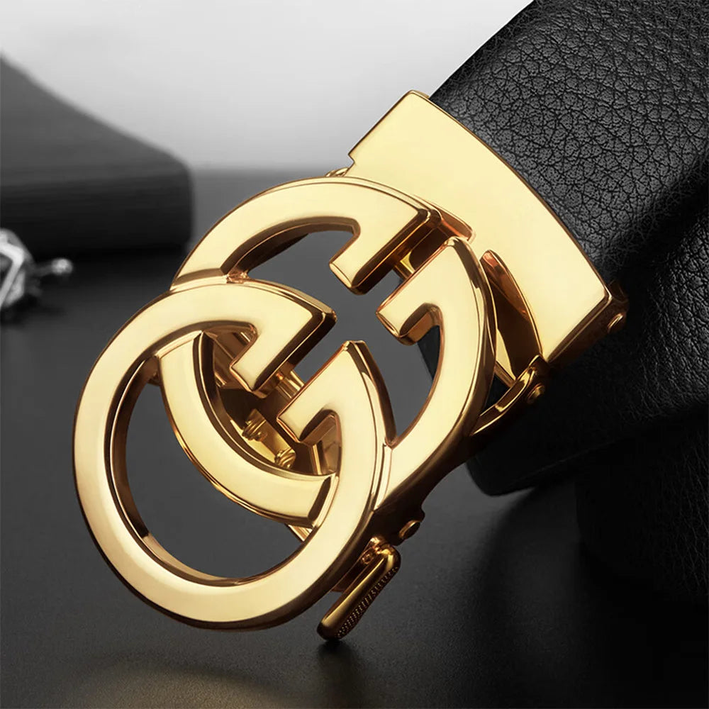 Luxury Brand Famous Genuine Leather Male Belts Business Men Belts for Pants Jeans Strap High Quality Designers Double G Buckle