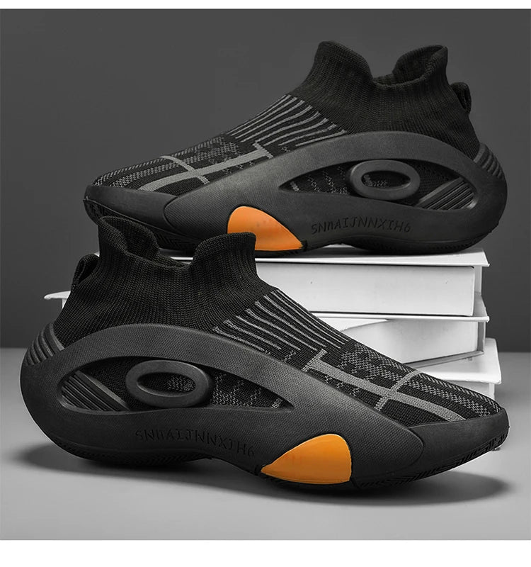 Summer Sneakers for Men Breathable Socks Casual Sports Shoes New Arrival Black Green Men Trainers Platform Designer Sneakers Men