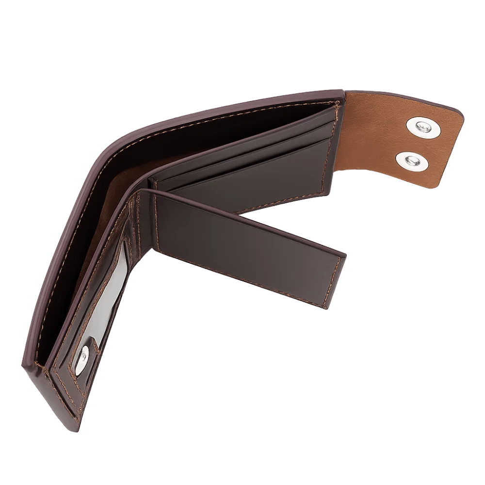 Fashion PU Leather Men's Wallet Magnetic Buckle Solid Color Short Card Bag Large Capacity Anti-Theft Business Wallet Daily Use