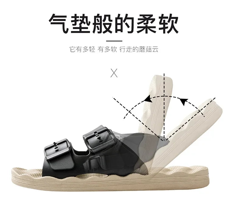Slippers for Men In Summer Outdoor Wear Home Use Couples Indoor Soft Soles Bathrooms Non-skid Extra Large 4849 Sandals Slippers