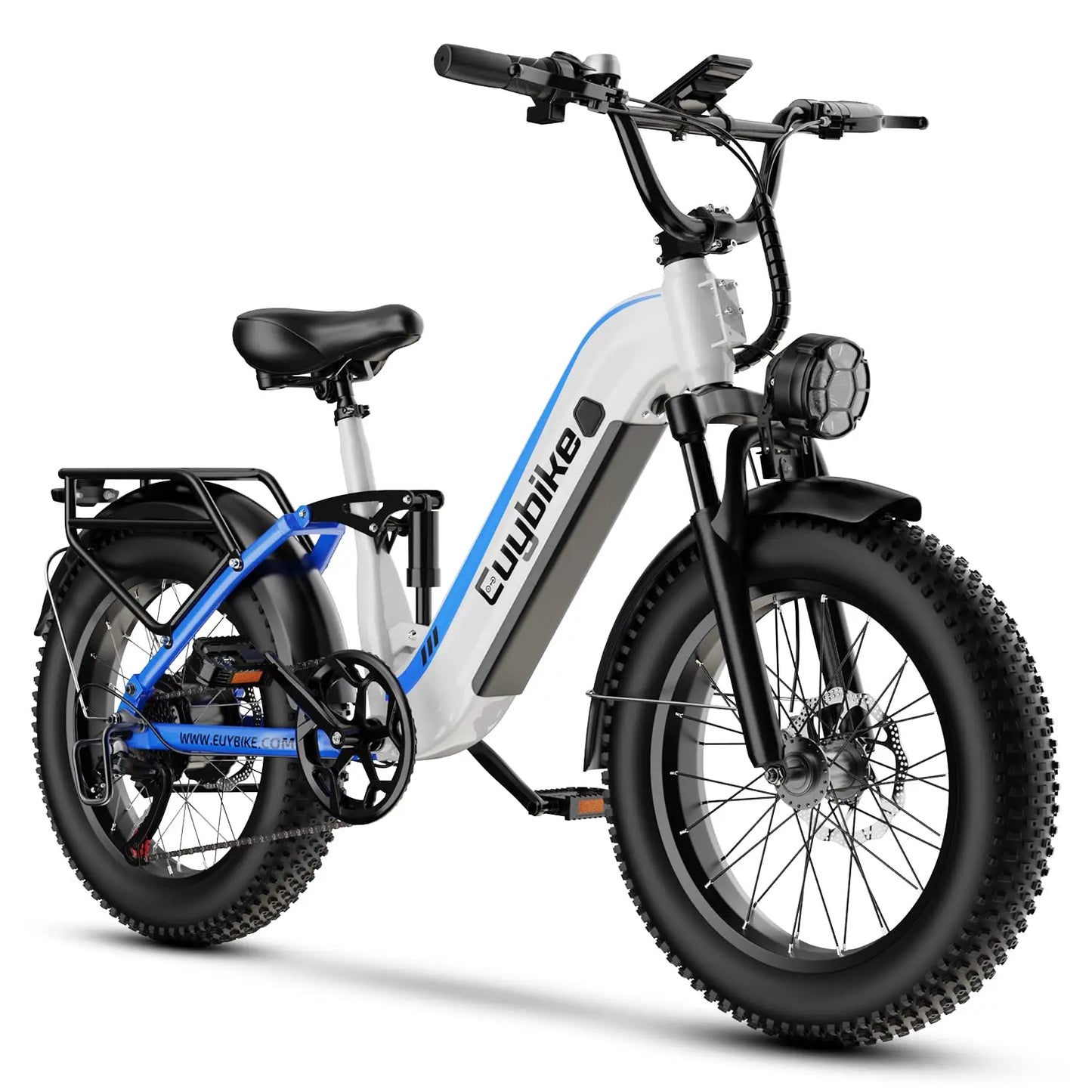 Electric Bike for Adults 1400W Peak, 48V 20AH(960WH) Removable Battery, 20"x4" Fat Tire Full Suspension 80 Miles, Customized