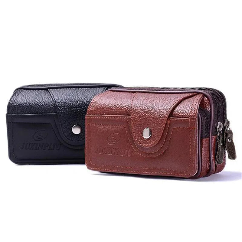 PU Leather Hand Bags For Men Large Capacity Money Purse Cell Mobile Phone Pocket Women Soft Double Zipper Male Clutch Bags