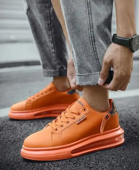 Fashion Brand Sneakers For Men Casual Shoes New Soft Comfortable Pu Leather Shoes Breathable Flats Shoes For Man Tenis Masculino