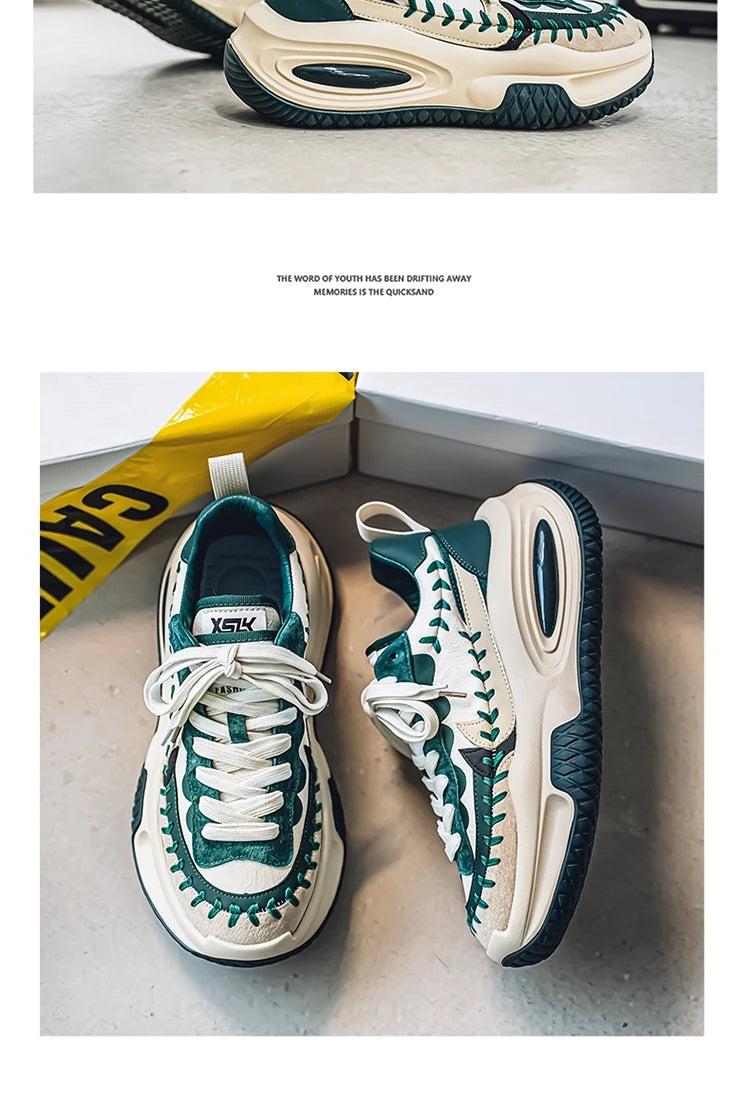 Trendy Men Sneakers Luxury Chunky Casual Sneakers For Man Height Increasing Dad Shoes Breathable Sports Shoes Male Sneakers