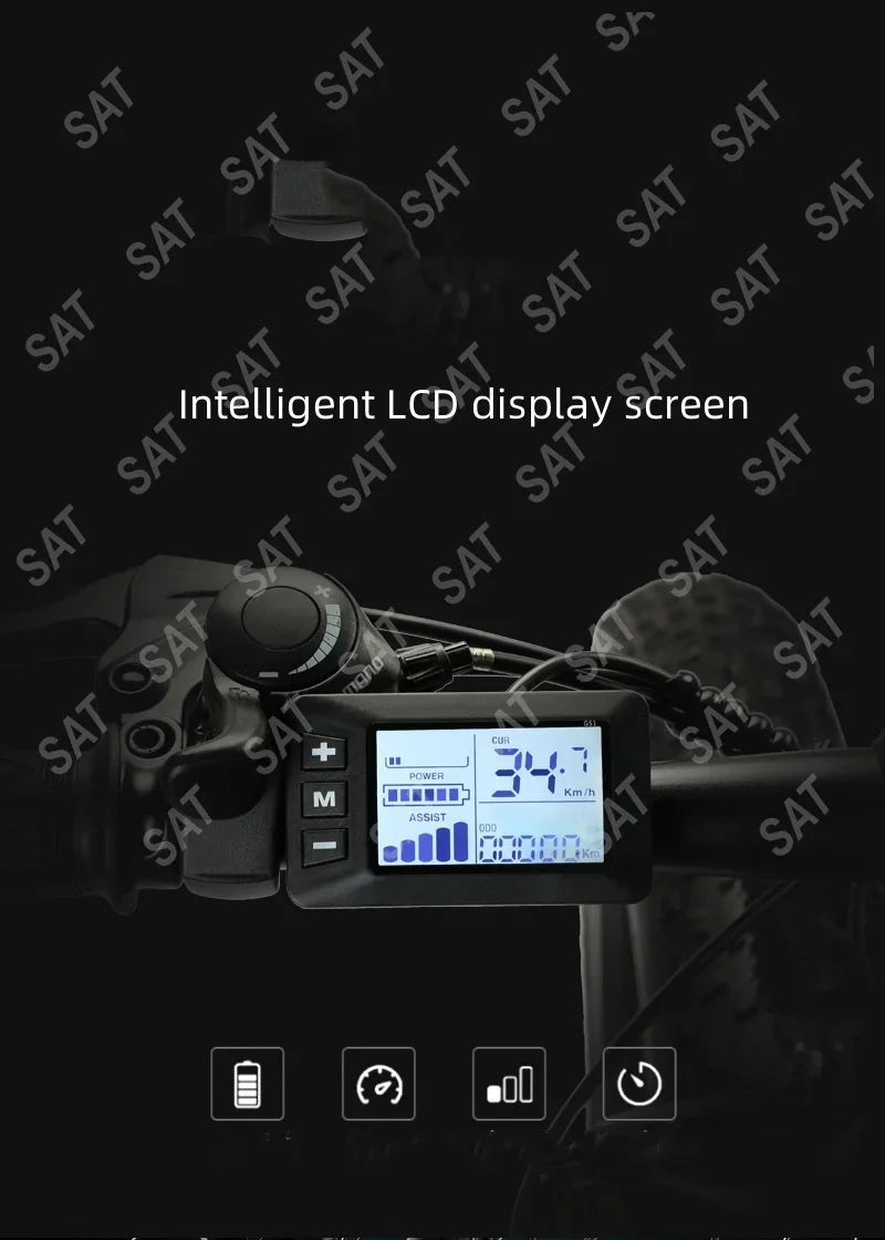 -For 26 Inch Lithium Battery Fat Tire Snow Off-road Electric Assisted Bicycle Mountain Bike