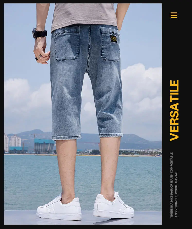 2023 new men's short jeans fashionable all match denim shorts capris for men  bermuda masculina men clothing pantalones cortos