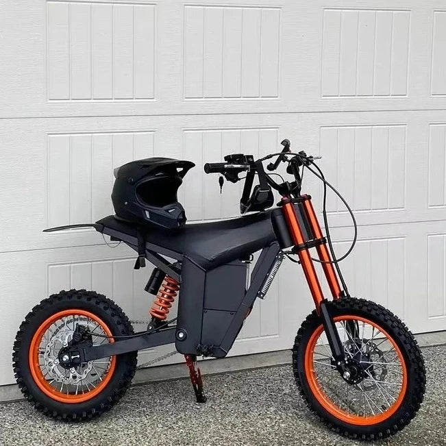 Electric-Dirt-Bike 14"/12"    Tire 2000W Electric-Motorcycle with 48V 21AH Battery Ebike