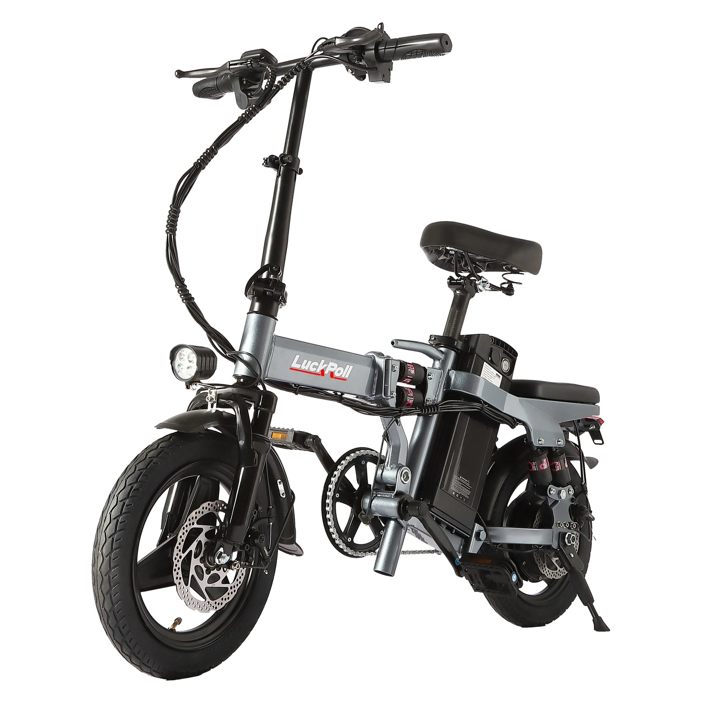 750W/1500w Adult Electric Bike, 20 MPH, 48V 10.4Ah/52V 25Ah Removable Battery, 14 Inch Folding Electric Bike, Dual Disc Brake