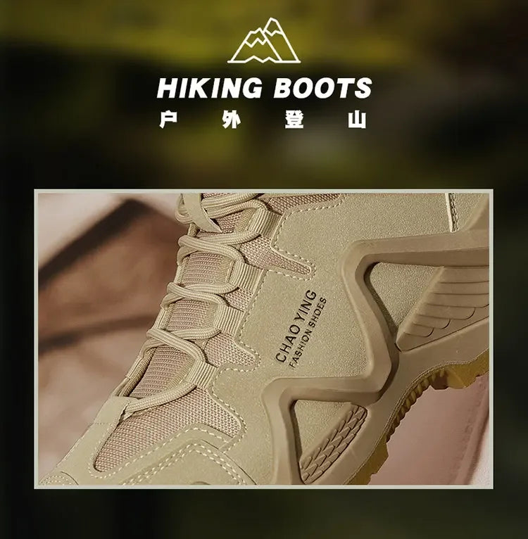 Men's Thick Soled Mountaineering Boots Sneakers Men's New Autumn Non-slip Wear-resistant Dirty Outdoor Work Shoes