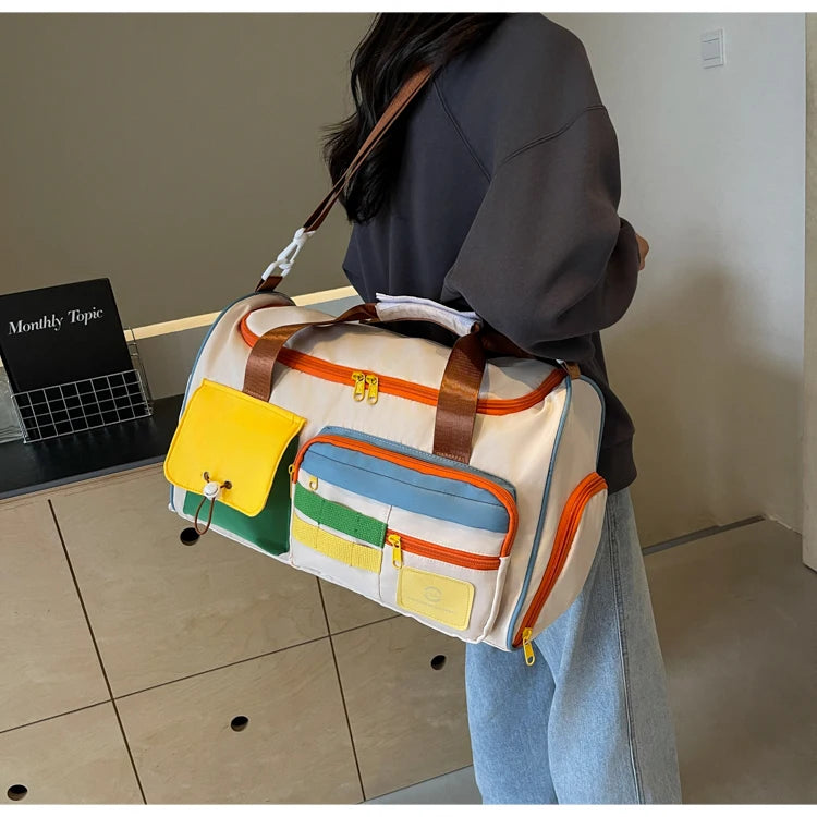 Travel Bag, Duffel Bag Cosmetics Bag, Professional Fitness Bag, Yoga Swimming Training Backpack, Satchel Shoulder Crossbody Tote Bag, Suitable for Men and Women