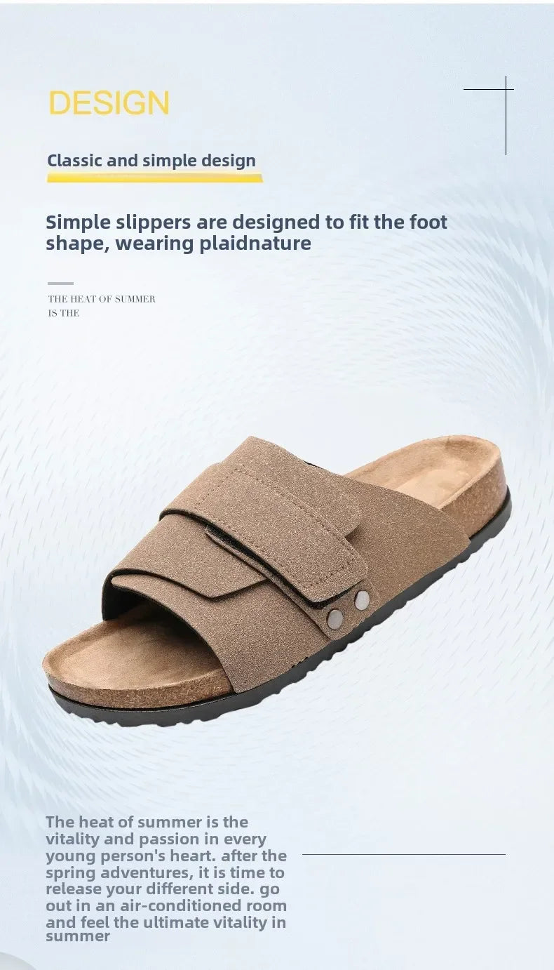 Man's Leather Sandal for Men Beach Sandals Men 2025 Designer Men's Shoes Men's Comfortable Slipper Original Brands Shoes Summer